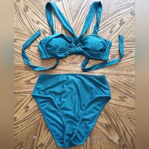 Dark Green Shade & Shore Women's Bikini Set